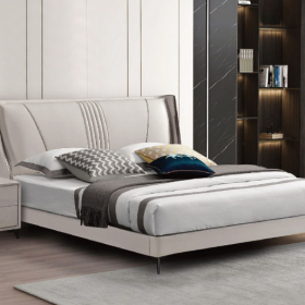Giường ngủ hiện đại phong cách Bắc Âu Ý, với Sofa bọc da CF-8011#